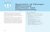 11 Differential Equations and Proportionality - Cengagecollege.cengage.com/.../3e/students/ch11/401288_ch_11_722_764.pdf · CHAPTER Dynamics of Change: Differential Equations and