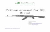 Python arsenal for RE [beta] - SAP Cyber Security Solutions arsenal for RE.pdf · Python arsenal for RE [beta] Dmitriy Evdokimov DSecRG . ... − Developer productivity − Portable