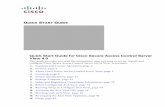 Quick Start Guide for Cisco Secure Access Control Server ... · PDF fileQuick Start Guide for Cisco Secure Access Control Server ... update or new version release through a Cisco extend