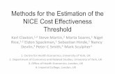 Methods for the Estimation of the NICE Cost … Threshold CHE...Methods for the Estimation of the NICE Cost Effectiveness Threshold Karl Claxton,1,2 Steve Martin,2 Marta Soares,1 Nigel