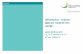 Efficiencies: helping schools balance the budgetdera.ioe.ac.uk/2096/1/download?id=134049&filename=efficiencies... · Efficiencies: helping schools balance the budget ... Therefore
