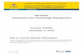INFS3631 Innovation and Technology Management · PDF file CRICOS Code 00098G INFS3631 Innovation and Technology Management Course Outline Semester 2, 2014 Part A: Course-Specific Information