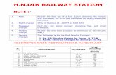H.N.DIN RAILWAY STATION - Delhi Traffic Police RAILWAY STATION NOTE :- 1. Fare Rs.25/ - for first fall of 2 km. (upon downing the meter) and thereafter Rs. 8.00 per kilometer for every
