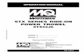 STX SERIES RIDE-ON POWER TROWEL - Multiquip Inc. · PDF fileSTX-SERIES † RIDE-ON POWER TROWEL — OPERATION MANUAL — REV. #1 ... cause an explosion if ignited. DO NOT start ...