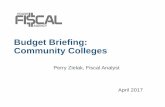 Budget Briefing: Community Colleges - …house.michigan.gov/hfa/PDF/Briefings/CC_BudgetBriefing_fy16-17.pdfo Appropriations Areas ... historical budget figures in this presentation