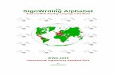 The SignWriting  · PDF fileever-present technical support, ... Writing Alphabet ... The SignWriting Alphabet can be used to write any sign language