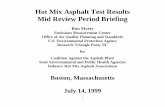 Hot Mix Asphalt Test Results Mid Review Period Briefing · PDF fileHot Mix Asphalt Test Results Mid Review Period Briefing ... a 30 degree change ... Hot Mix Asphalt Test Results Mid