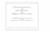 Characteristics of Excellence in Higher Education States Commission on Higher Education 3624 Market Street Philadelphia, PA 19104 Telephone: 215-662-5606 Fax: 215-662-5501 © 2002,