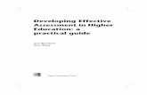 Developing Effective Assessment in Higher Education: · PDF fileDeveloping Effective Assessment in Higher ... vi DEVELOPING EFFECTIVE ASSESSMENT IN HIGHER EDUCATION. ... opment of
