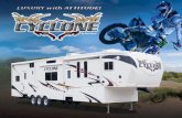 By Heartland - RV Dealership · PDF filea great place to lounge and watch television, or entertain guests with the nice-sized ... Each CYCLONE toy hauler features loads of base and