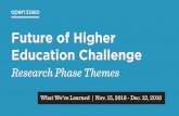Future of Higher Education Challenge · PDF fileHow might we better prepare all learners for the needs of tomorrow by reimagining higher education? We’re excited to share with you