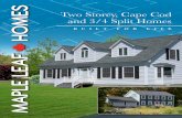 Two Storey, Cape Cod and 3/4 Split Homes - nsqh.ca · PDF fileTwo Storey, Cape Cod and 3/4 Split Homes. ... • High quality custom cabinetry and interior finishes ... dust pan eave,