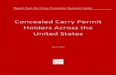 Concealed Carry Permit Holders Across the United  · PDF fileReport from the Crime Prevention Research Center Concealed Carry Permit Holders Across the United States July 9, 2014