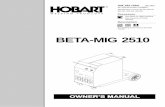 BETA-MIG 2510 - Hobart  · PDF fileBETA-MIG 2510 Processes OM-185 158A May 1997 Eff. w/Serial Number KH438994 Specifications Covered by this Manual: 903 533, 903