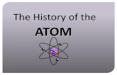 The History of the ATOM - Edl · PDF file · 2015-06-22HISTORY OF THE ATOM ... HISTORY OF THE ATOM • Thomson develops the idea that an atom was made ... accurate model of the atom