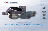 Steel Pipe Nipples & Malleable Fittings - 2 - Nipples - black and galv.pdfSteel Pipe Nipples & Malleable Fittings ... ASTM A106 Grade B ... ASME B 16.14 Material: ASTM A-197 Galvanizing: