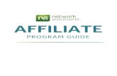 AFFILIATE - Network Solutions OF CONTENTS Section 1 - ABOUT NETWORK SOLUTIONS® Page 1 Section 2 - WHAT IS THE AFFILIATE PROGRAM Page 1 Section 3 - A PROGRAM FOR WEB PROFESSIONALS