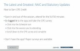 The Latest and Greatest: NAIC and Statutory Updatesd1pvbs8relied5.cloudfront.net/resources/user-conference/2017/...The Latest and Greatest: NAIC and Statutory Updates How to Earn CPE