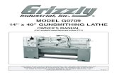 MODEL G0709 14 x 40 GUNSMITHING LATHE - Grizzlycdn2.grizzly.com/manuals/g0709_m.pdfMODEL G0709 14 X 40 GUNSMITHING GEARHEAD LATHE Product Dimensions: Weight ...