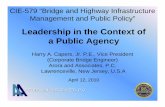 Leadership in the Context of a Public Agency - Buffalomceer.buffalo.edu/education/Bridge_Speaker_Series/2009-2010... · Leadership in the Context of a Public Agency Harry A. Capers,