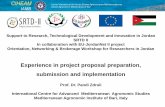 Experience in project proposal preparation, submission and … in... · (geographical transect approach taking into account the links between physical and socio-economic processes)
