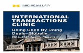 INTERNATIONAL TRANSACTIONS CLINIC development of microfranchising and inclusive distribution networks. Second, the ITC began to build a shared ... or contact us at International Transactions