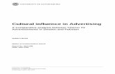 Cultural influence in Advertising - Göteborgs universitet · PDF file · 2013-09-14Cultural influence in Advertising ... 2.8 Hofstede ultural dimensions and advertising ... The chapter