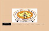 A CENTRAL UNIVERSITY OF RAJASTHAN report 2009-10...CENTRAL UNIVERSITY OF RAJASTHAN ANNUAL REPORT 2009-10 3 The Central University of Rajasthan has been established by an Act of Parliament