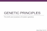 GENETIC PRINCIPLES - Washington University …genetics.wustl.edu/.../01/King_Genetic_Principles2014.pdfGENETIC PRINCIPLES The birth and evolution of modern genetics Dana King 1-22-14