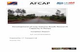 Development of Low Volume Roads Research Capacity in Kenya · PDF fileDevelopment of Low Volume Roads Research Capacity in Kenya ... ATTENDEES AT DCP DESIGN MANUAL ... roads remain