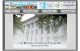 The Division of Solid State Physics and Material · PDF fileThe Chair of Solid State Physics and Material Science KZ Rus Eng The Division of Solid State Physics and Material Science.