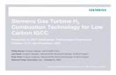 Siemens Gas Turbine H2 Combustion Technology for Low ... · PDF fileGas Turbine Main Features IGCC Start-up Hörde Steelworks ... 20 MW CW201 Blast-furnace-gas-fired gas turbine 1960