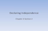 Declaring Independence - Forestville Middle-High · PDF fileDeclaring Independence Main Idea The French and Indian War ... •Parliament banned colonial ... • Early in 1776 Thomas