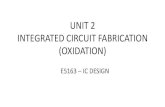UNIT 2 INTEGRATED CIRCUIT FABRICATION · PDF file02/03/2012 · UNIT 2 INTEGRATED CIRCUIT FABRICATION ... dry oxygen gas is introduced into the process tube where it reacts ... created