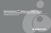 MiniView™ Micro USB Plus - static.highspeedbackbone.netstatic.highspeedbackbone.net/pdf/Iogear 2 Port MiniView Micro USB... · jack on the GCS632U. ... To toggle between the two