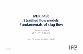 MEK 4450 Stratified flow models Fundamentals of slug · PDF file15.10.2012 Lecture notes IFE, 2012.10.29 Jan Nossen & Karin Hald MEK 4450 Stratified flow models Fundamentals of slug