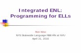 Integrated ENL: Programming for ELLs - NYU … Planning Common planning time is one of the keys to successful co-teaching: In your school level groups, identify some common planning