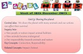 Week of 18th November 2013 - Pathways · PDF fileWeek of 18th November 2013 Unit 3- Sharing the planet Central idea- We share the planet with many animals and our actions can affect