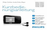 Philips GoGear Audio/Video-Player SA6024 SA6025  · PDF filePhilips GoGear audio videoplayer 1 2 3 4 Install Connect ... des jeweiligen Songs zur „Playlist ...