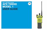 APX 7000XE Model 1 User Guide - Motorola Solutions  TWO-WAY RADIOS APX 7000XE MODEL 1 USER GUIDE APX7000XE_M1_FrontCover.fm Page 1 Wednesday, March 27, 2013 7:04 PM