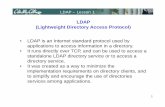 LDAP (Lightweight Directory Access Protocol) · PDF fileLDAP – Lesson 1 LDAP (Lightweight Directory Access Protocol) Active Directory Win Server 2003 il LDAP Server CtOS 172.30.4.0/24