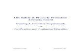 Life Safety & Property Protection Advisory Boardsfm.dps.louisiana.gov/doc/lic/LSPP_Training_Education_Requirements.pdfLife Safety & Property Protection Advisory Board ... FPC Fire