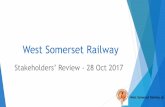 West Somerset Railway Somerset Railway plc 4. Business Planning Frank Courtney Bishops Lydeard-Southern Gateway Project • External consultant-inward investment • Master site development