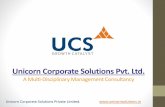 Unicorn Corporate Solutions Pvt. Ltd.unicornsolutions.in/admin/upload/download/1451122552.pdf · Unicorn Corporate Solutions Pvt. Ltd. ... –Pharma Product Marketing, ... Philosophy