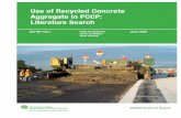 Use of Recycled Concrete Aggregate in PCCP: Literature · PDF fileUse of Recycled Concrete Aggregate in PCCP: Literature Search. ... Use of Recycled Concrete Aggregate in PCCP: ...