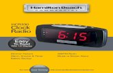 HCR330 Clock Radio - WebstaurantStore Radio HCR330 Dimmer Feature Alarm, Snooze & Timer Battery Backup AM/FM Radio Music or Buzzer Alarm Easy To Read With 1.2" Display.