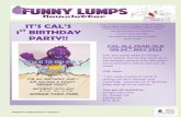 Issue 3 IT’S CAL’S - Funny Lumpsfunnylumps.org/onewebmedia/Funny Lumps Newsletter Spring 2014.pdf · Lumps is going from strength to strength and the past three months have been