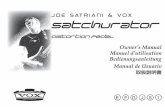 Satchurator Owner's manual - · PDF file4 A few words from Joe Satriani “I love effects pedals. They help me be creative. They push my guitar playing into new musical directions.