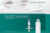 Gx RTF ClearJect - cphi-online.com englisch Gx RTF Clearject... · insert-molded during the injection molding process ... • Packaging for piston plungers: ... gamma and EtO sterilization