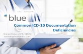 Common ICD-10 Documentation Deficiencies Rural... · Common ICD-10 Documentation Deficiencies Sharon Shover, CPC ... , Childbirth, Puerperium (O00-O9A) • OB, delivery and ... Abnormalities